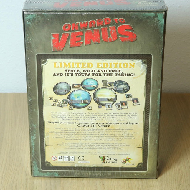 Onward to Venus Limited Edition Board Game 2014 – Treefrog Games – New/Sealed
