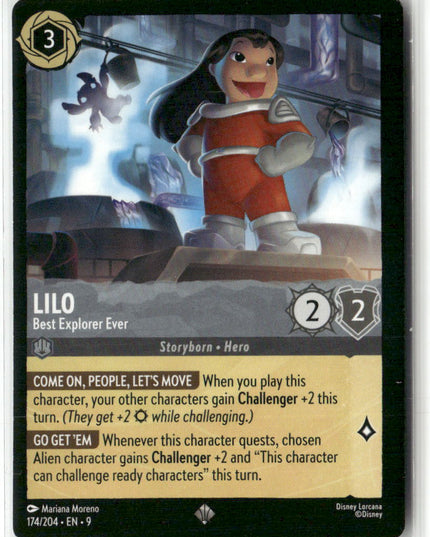 Lilo - Best Explorer Ever #174/204 Fabled Super Rare | Disney Lorcana