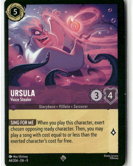 Ursula - Voice Stealer #44/204 Fabled Super Rare | Disney Lorcana