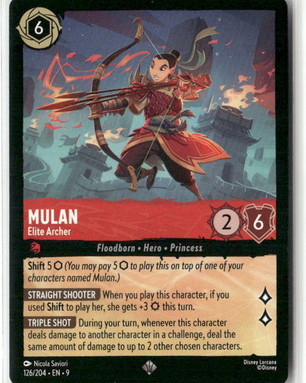Mulan - Elite Archer #126/204 Fabled Super Rare | Disney Lorcana