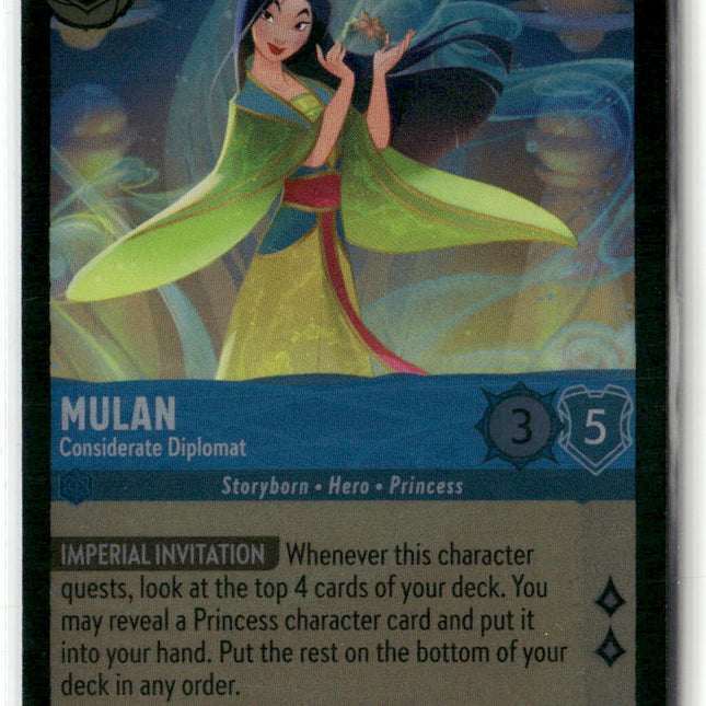 Mulan - Considerate Diplomat #142/204 Fabled Foil Super Rare