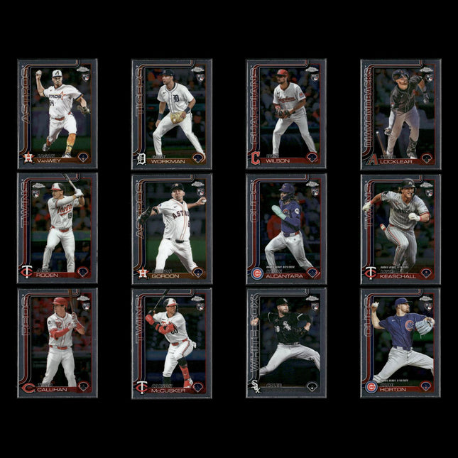 2025 Topps Chrome Update Rookies Baseball 12-Card Lot Kevin Alcantara NM+