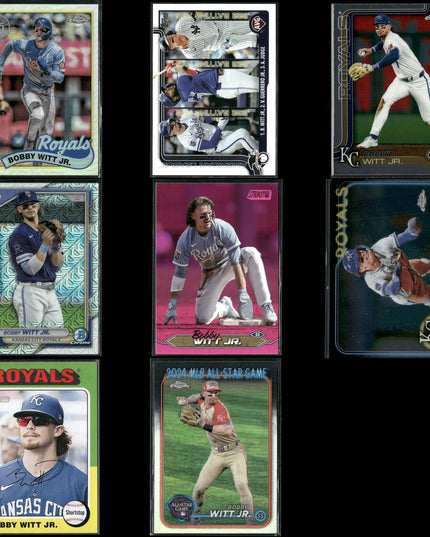 Bobby Witt Jr. Kansas City Royals Baseball 8-Card Lot Topps EX