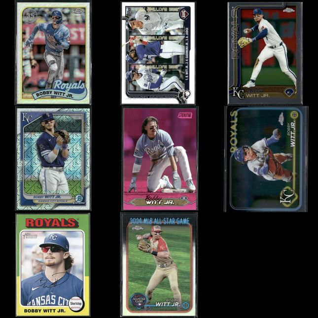 Bobby Witt Jr. Kansas City Royals Baseball 8-Card Lot Topps EX