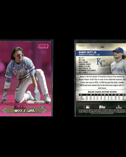 Bobby Witt Jr. Kansas City Royals Baseball 8-Card Lot Topps EX