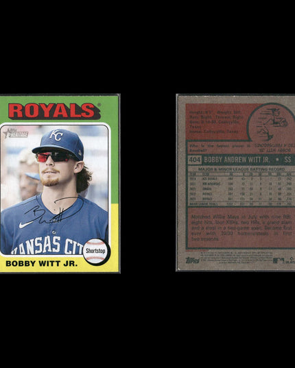 Bobby Witt Jr. Kansas City Royals Baseball 8-Card Lot Topps EX