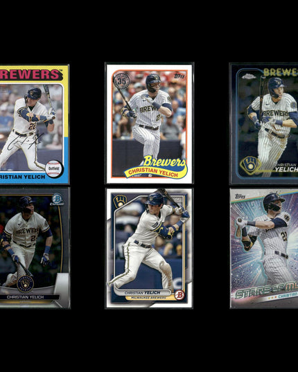 Christian Yelich Milwaukee Brewers Baseball 6-Card Lot Topps EX