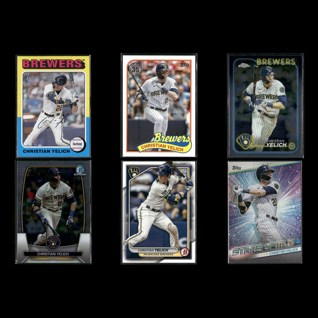 Christian Yelich Milwaukee Brewers Baseball 6-Card Lot Topps EX