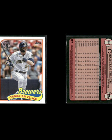 Christian Yelich Milwaukee Brewers Baseball 6-Card Lot Topps EX