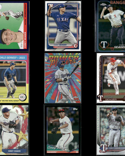 Corey Seager Los Angeles Dodgers Baseball 9-Card Lot Topps EX