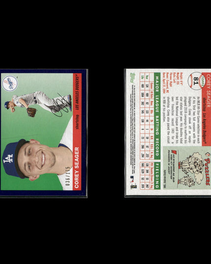 Corey Seager Los Angeles Dodgers Baseball 9-Card Lot Topps EX