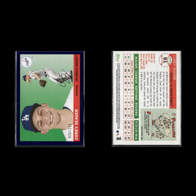 Corey Seager Los Angeles Dodgers Baseball 9-Card Lot Topps EX