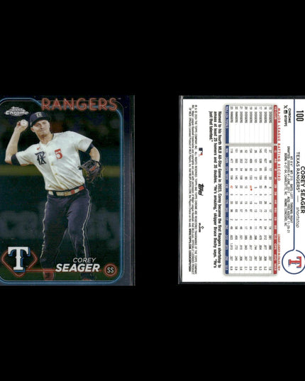 Corey Seager Los Angeles Dodgers Baseball 9-Card Lot Topps EX