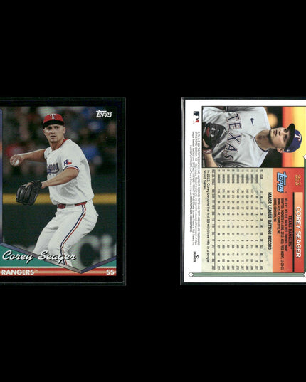 Corey Seager Los Angeles Dodgers Baseball 9-Card Lot Topps EX