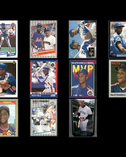 Darryl Strawberry New York Mets Baseball 11-Card Lot Topps EX