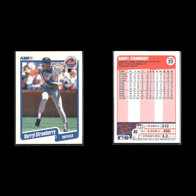 Darryl Strawberry New York Mets Baseball 11-Card Lot Topps EX