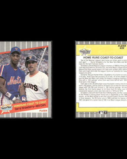 Darryl Strawberry New York Mets Baseball 11-Card Lot Topps EX