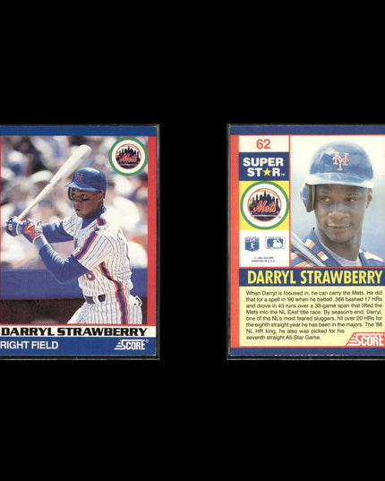 Darryl Strawberry New York Mets Baseball 11-Card Lot Topps EX