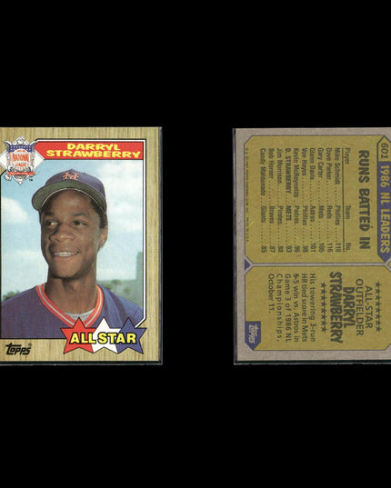 Darryl Strawberry New York Mets Baseball 11-Card Lot Topps EX