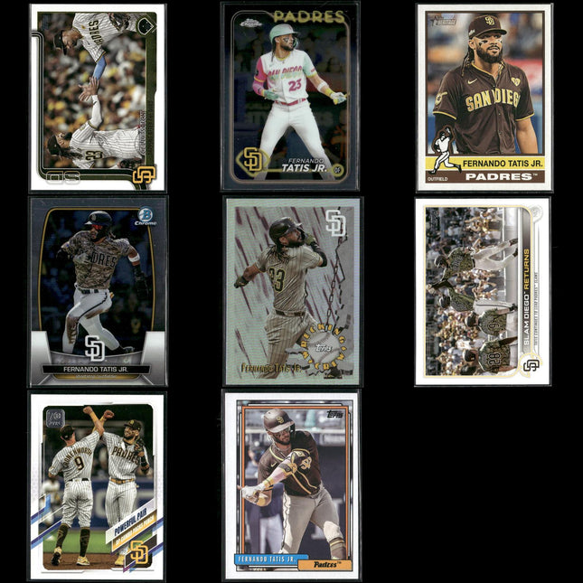 Fernando Tatis San Diego Padres Baseball 8-Card Lot Topps EX