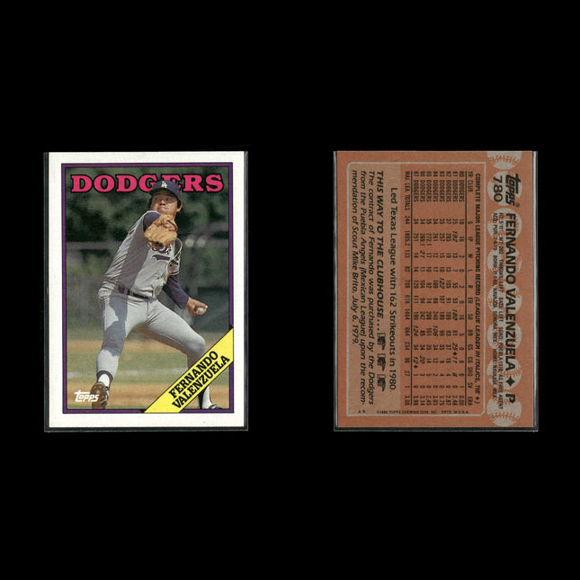 Fernando Valenzuela Los Angeles Dodgers Baseball 8-Card Lot Topps EX