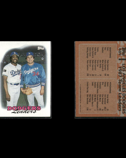 Fernando Valenzuela Los Angeles Dodgers Baseball 8-Card Lot Topps EX