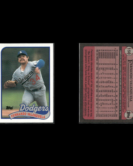 Fernando Valenzuela Los Angeles Dodgers Baseball 8-Card Lot Topps EX