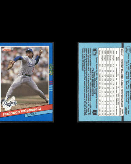 Fernando Valenzuela Los Angeles Dodgers Baseball 8-Card Lot Topps EX