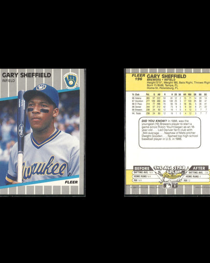 Gary Sheffield New York Yankees Baseball 12-Card Lot Topps EX
