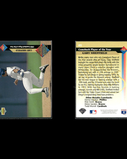 Gary Sheffield New York Yankees Baseball 12-Card Lot Topps EX