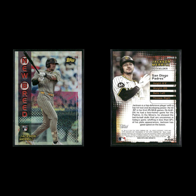Jackson Merrill San Diego Padres Baseball 8-Card Lot Topps EX