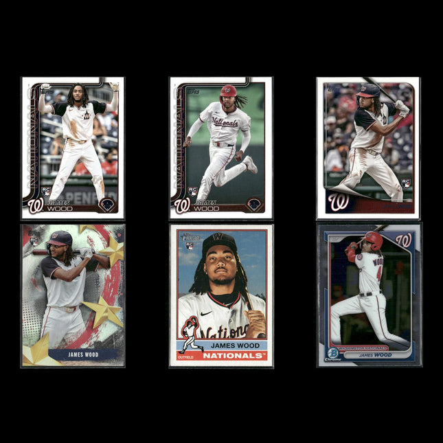 James Wood Washington Nationals Baseball 6-Card Lot Topps EX