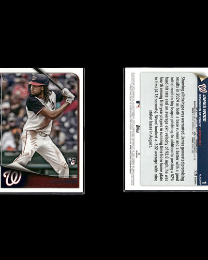 James Wood Washington Nationals Baseball 6-Card Lot Topps EX