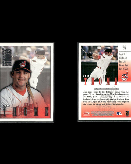 Jim Thome Cleveland Indians Baseball 12-Card Lot Topps EX
