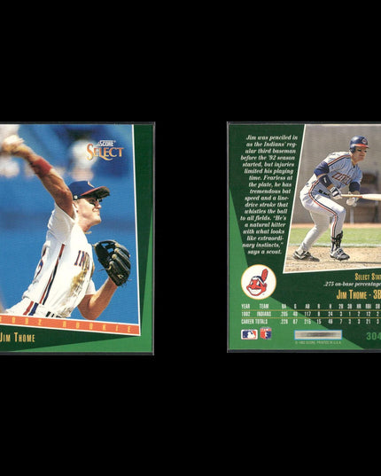 Jim Thome Cleveland Indians Baseball 12-Card Lot Topps EX