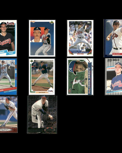 John Smoltz Atlanta Braves Baseball 10-Card Lot Topps EX