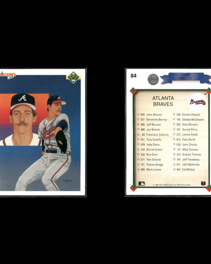 John Smoltz Atlanta Braves Baseball 10-Card Lot Topps EX