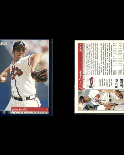 John Smoltz Atlanta Braves Baseball 10-Card Lot Topps EX