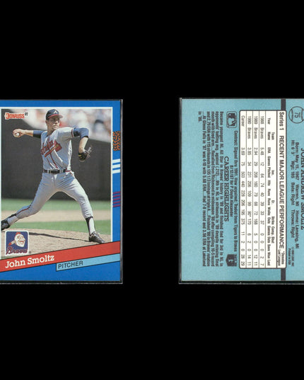 John Smoltz Atlanta Braves Baseball 10-Card Lot Topps EX