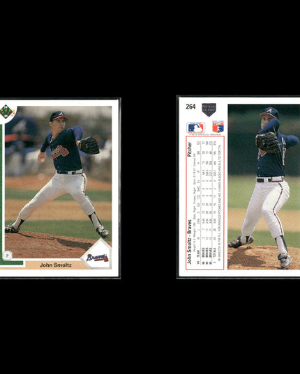 John Smoltz Atlanta Braves Baseball 10-Card Lot Topps EX