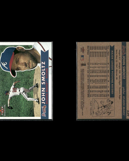 John Smoltz Atlanta Braves Baseball 10-Card Lot Topps EX