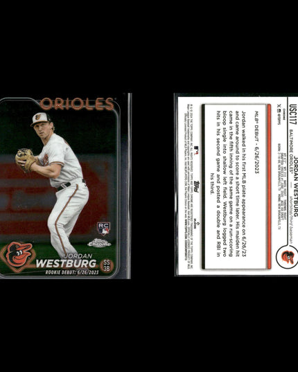 Jordan Westburg Baltimore Orioles Baseball 7-Card Lot Topps EX