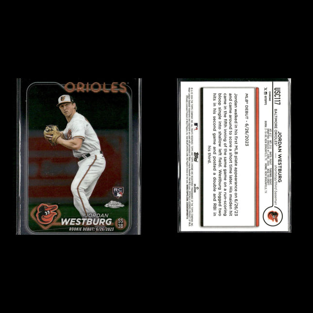 Jordan Westburg Baltimore Orioles Baseball 7-Card Lot Topps EX