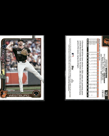 Jordan Westburg Baltimore Orioles Baseball 7-Card Lot Topps EX