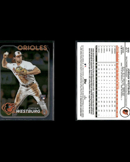Jordan Westburg Baltimore Orioles Baseball 7-Card Lot Topps EX