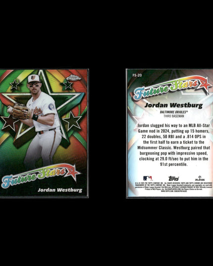 Jordan Westburg Baltimore Orioles Baseball 7-Card Lot Topps EX