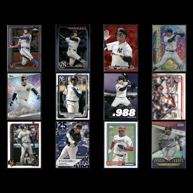 Juan Soto Washington Nationals Baseball 12-Card Lot Topps EX