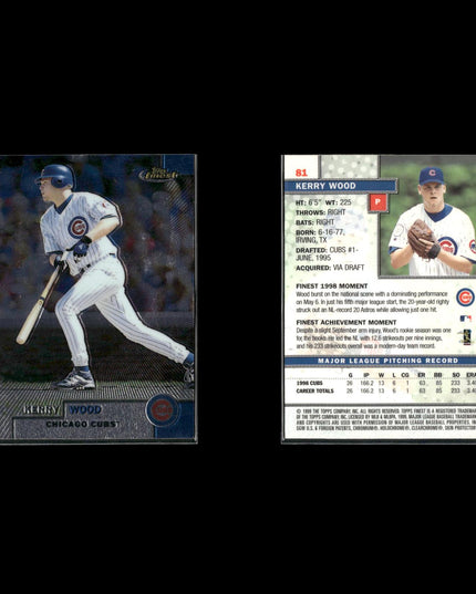 Kerry Wood Chicago Cubs Baseball 4-Card Lot Topps EX