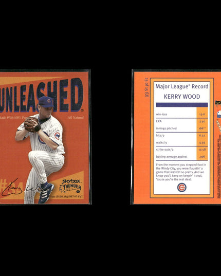 Kerry Wood Chicago Cubs Baseball 4-Card Lot Topps EX