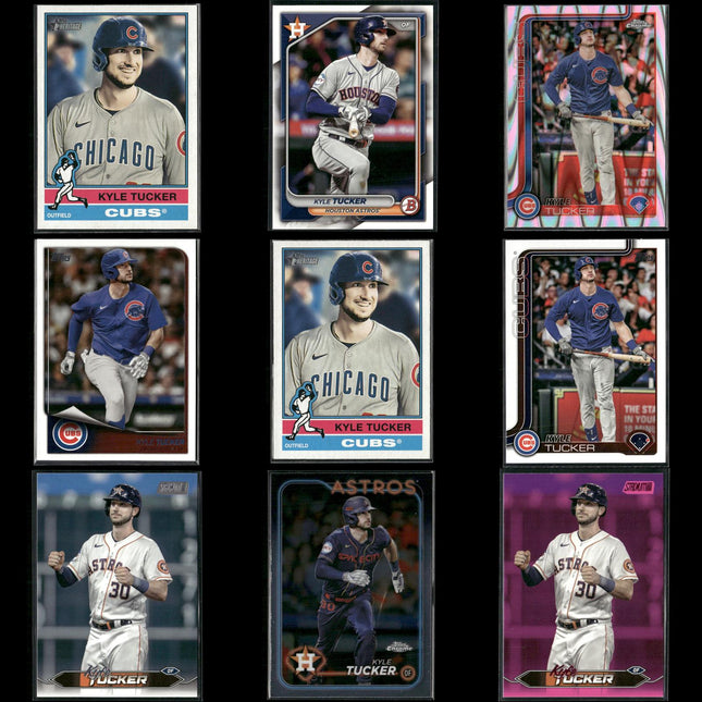 Kyle Tucker Houston Astros Baseball 9-Card Lot Topps EX